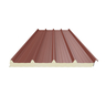 Panneau Sandwich de couverture 40 mm Panisol T Acier Brun Rouge 3009 - Panisol T - 12 panneaux de 6.1 M - Lot N° 1715324