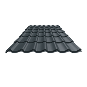 Profil bac acier de toiture avec drain | GS Tuile 1100 | Prélaqué 0,50 mm Ral 7016 | 25 éléments de 3000 mm | Lot n° 2236166